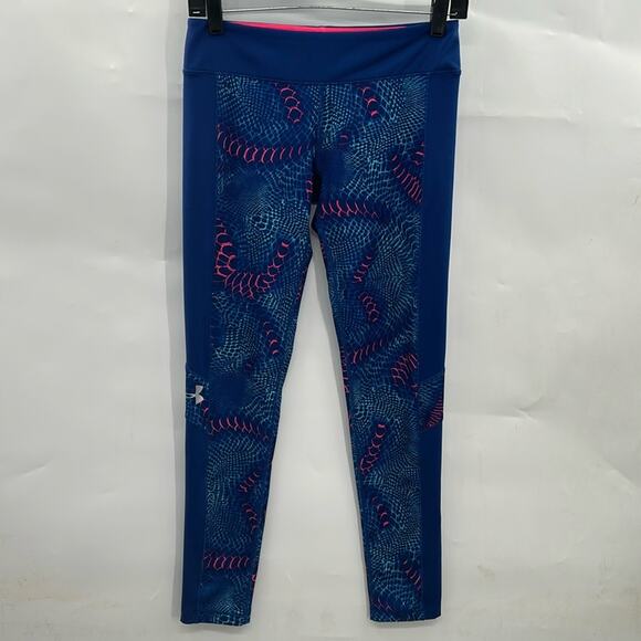 Under Armour Women's Blue & Pink Active Leggings Size Small (see measurements) - Picture 1 of 9